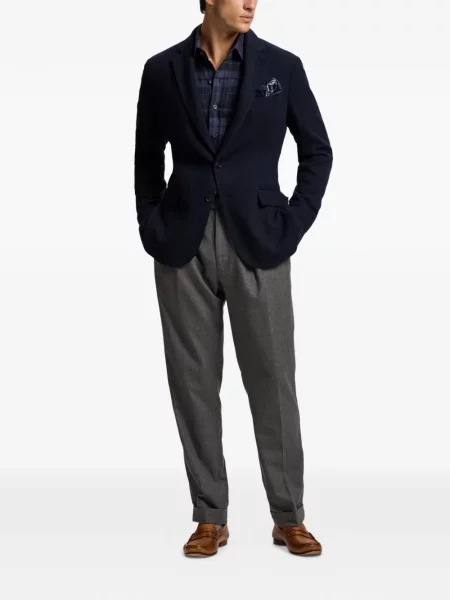 Μπλέιζερ Ralph Lauren Purple Label κασμίρ μπλε
