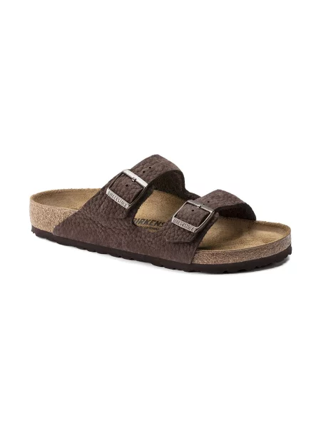 Birkenstock Arizona Nubuck Leather Narrow Fit Mężczyźni Sandały Birkenstock Size: 8 brązowy