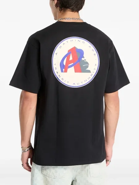 Tricou A Bathing Ape® cu imagine negru