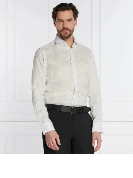BOSS BLACK De in cămașă H-JOE alb