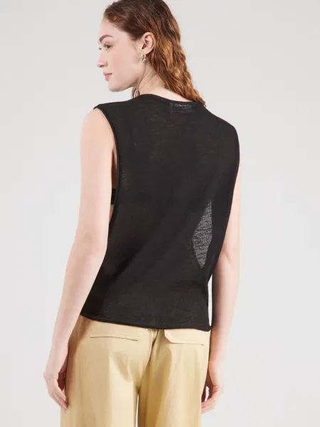 WEEKDAY Top brodat Sarah' negru