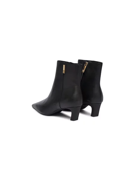 Škornji Tommy Hilfiger Th Square Toe Kitten Bootie črna