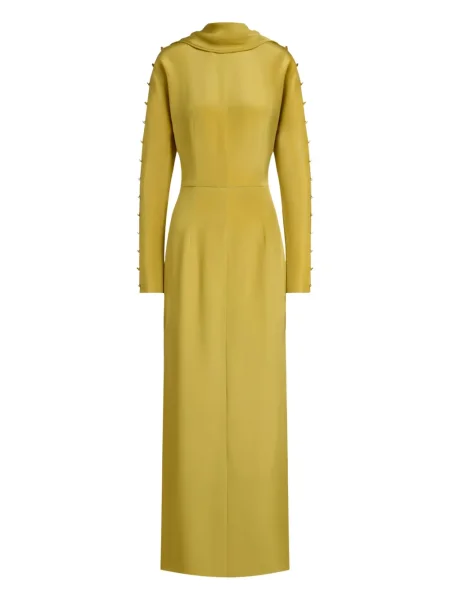 Jedwabna sukienka maxi 12 Storeez żółta