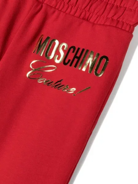 Spodnie dziecięce Moschino czerwone