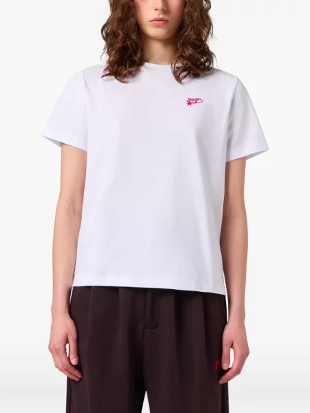 Tricou Msgm cu broderie alb