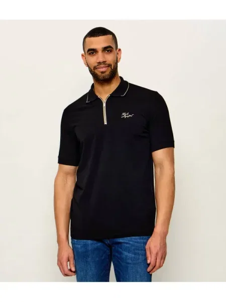 KARL LAGERFELD Tricou polo negru