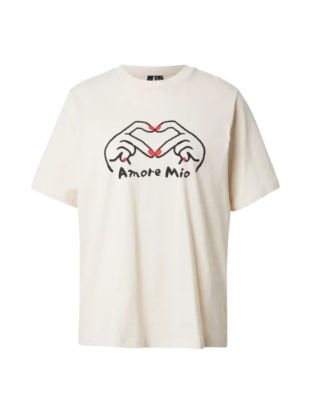 VERO MODA Tricou VMVALERIE CATY bej / portocaliu negru