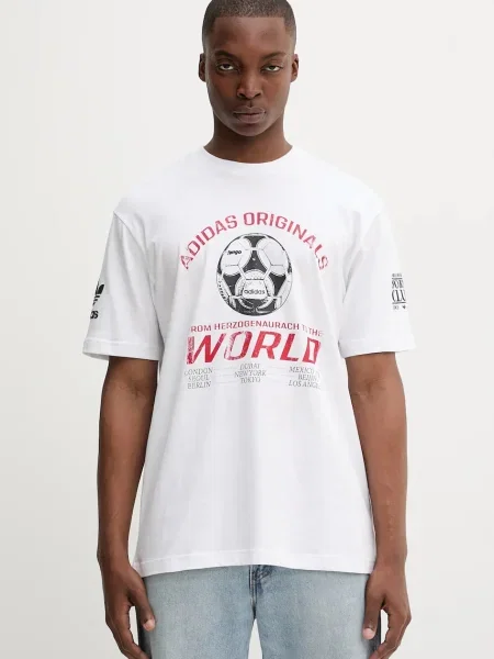 Тениска adidas Originals Ftbl Tee с принт бяло