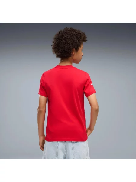 Męskie T-shirt Puma Ferrari Kids Colored Shield Tee czerwona
