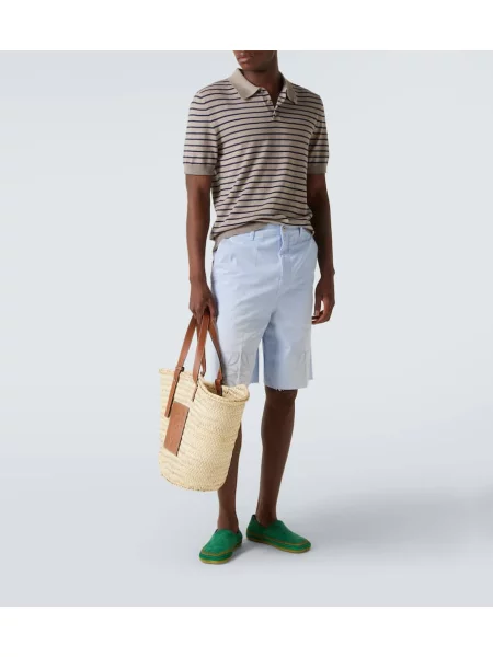 Polo Loewe cu dungi tricotate maro