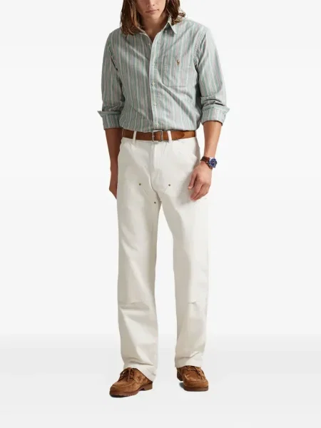 Șapcă Polo Ralph Lauren de mătase cu broderie cu dungi negru