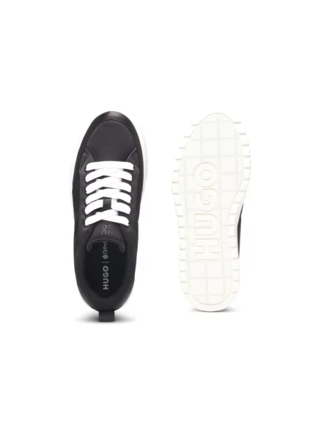 Sneakersy Hugo skórzane czarne