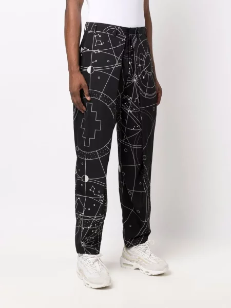 Plisované chinos Marcelo Burlon County Of Milan černé