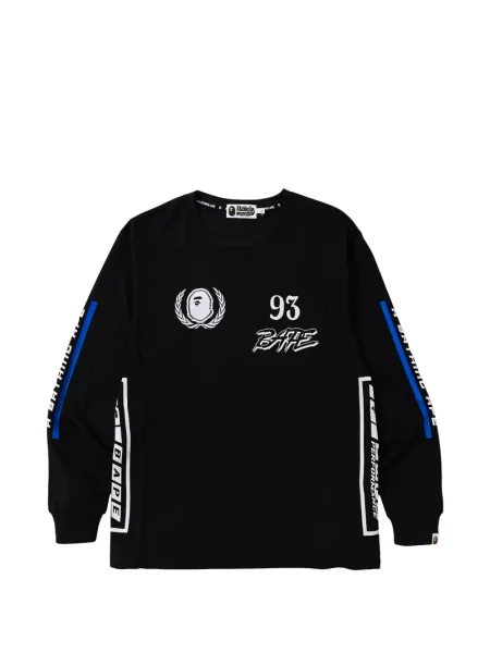 Długa koszulka A Bathing Ape® z nadrukiem czarna