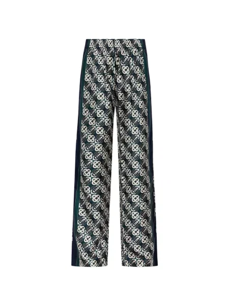 Pantaloni Casablanca de mătase cu imagine verde