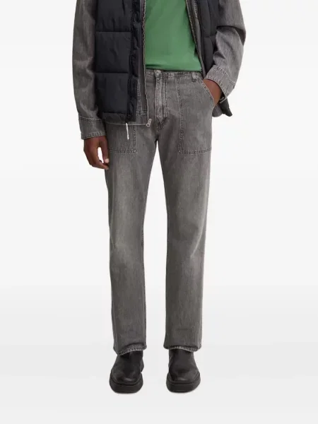 Blugi drepți Levi's® zdrențuiți negru