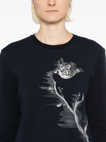 Hanorac Thom Browne cu broderie albastru