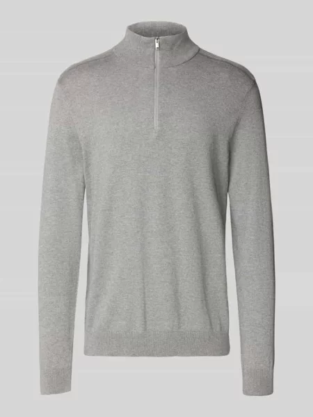 Bluza z kołnierzem z bawełny pima model ‘Berg’ Selected Homme