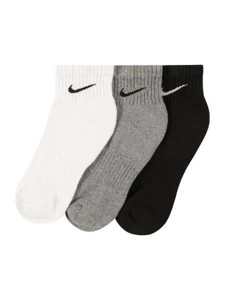 NIKE Sportzoknik EVERYDAY CUSH szürke melír / fekete fehér