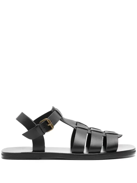 Sandale Ancient Greek Sandals din piele fără toc negru