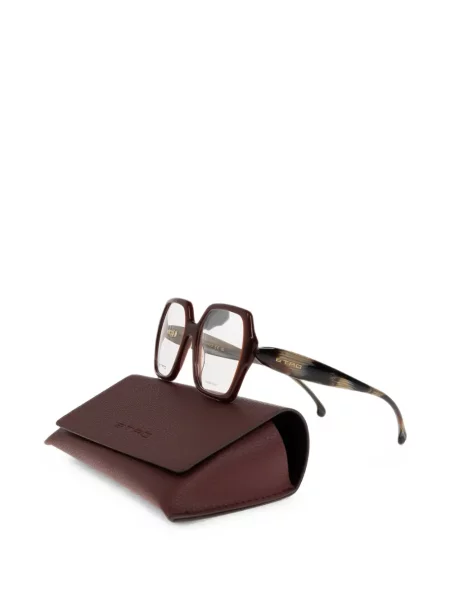 Ochelari de soare Etro cu imprimeu geometric maro