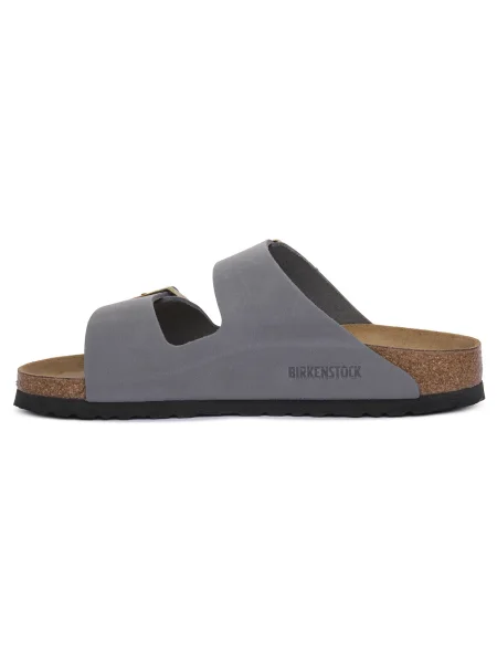 Șlapi Birkenstock din piele gri