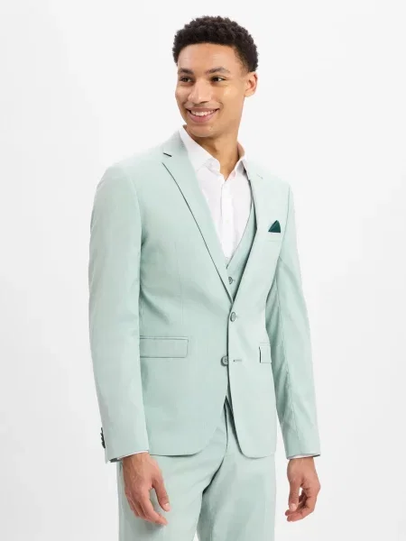 Finshley & Harding kurtka modułowa Oakland Mężczyźni Slim Fit marmurkowy 44 zielony