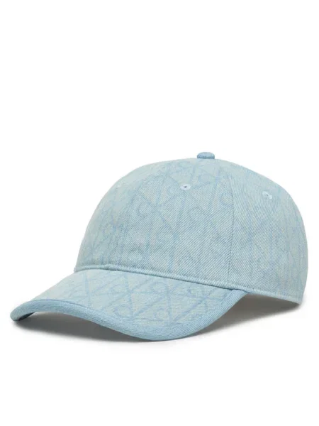 Calvin Klein Șapcă Denim Emblem Burnout celest albastru