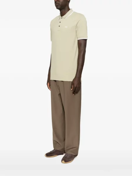 Tricou polo Boss cu imagine verde