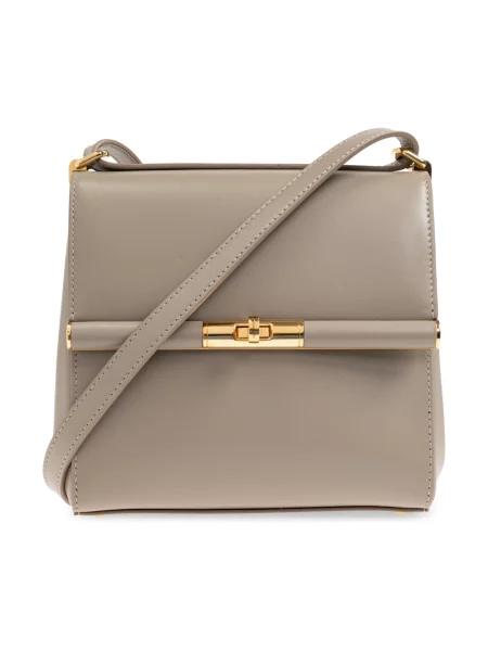 Lniana torebka Dolce And Gabbana szara