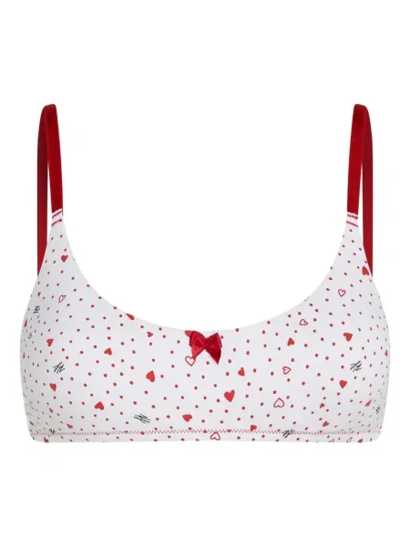 Сутиен Karl Lagerfeld с принт със сърца бяло