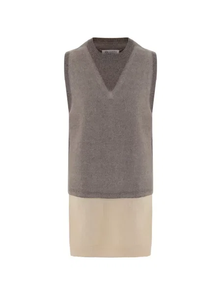 Top Maison Margiela fără mâneci maro