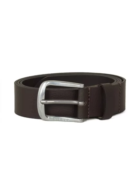 DIESEL Curea LOGO B-BASIC LEATHER BELT închis maro
