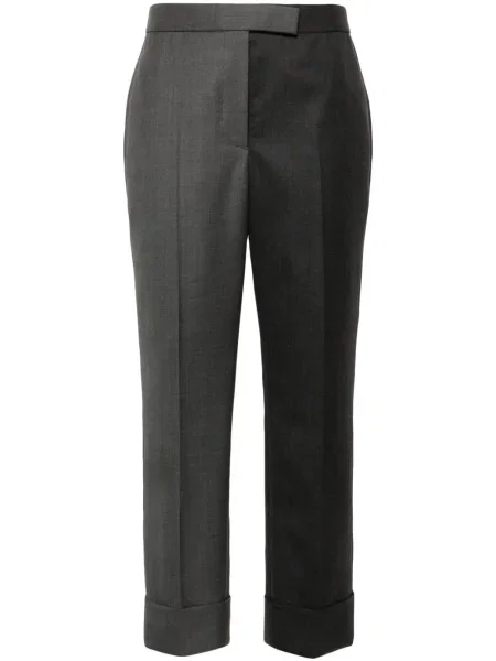 Pantaloni Thom Browne de lână gri