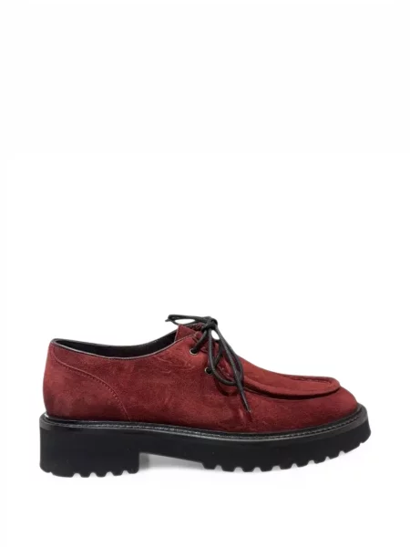 Pantofi derby Calce chunky roșu