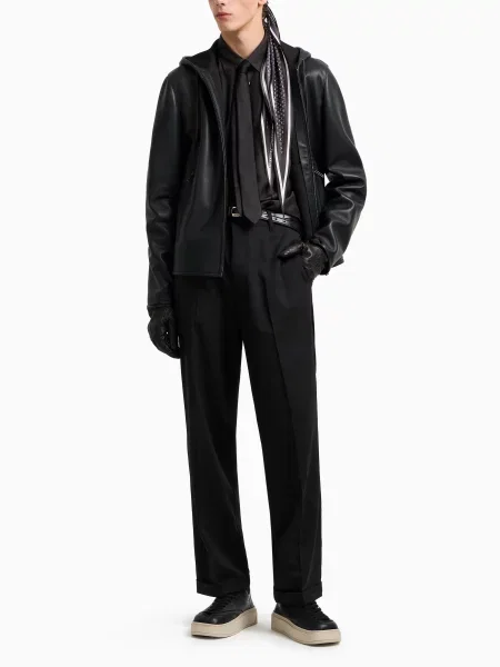 Рубашка Emporio Armani из модала черная