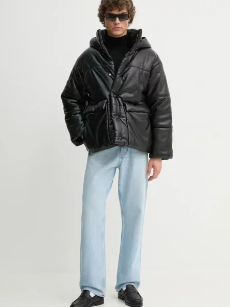 Куртка Nanushka HIDE зимова oversize чорний