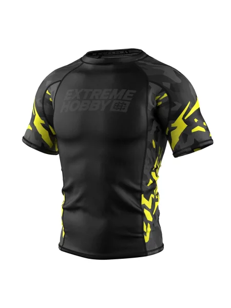 Koszulka Rashguard MMA na Siłownię EXTREME HOBBY BLACK PANTHER czarna