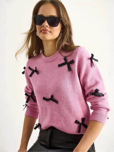 Bianco Lucci Pulover Pullover svetlo roza