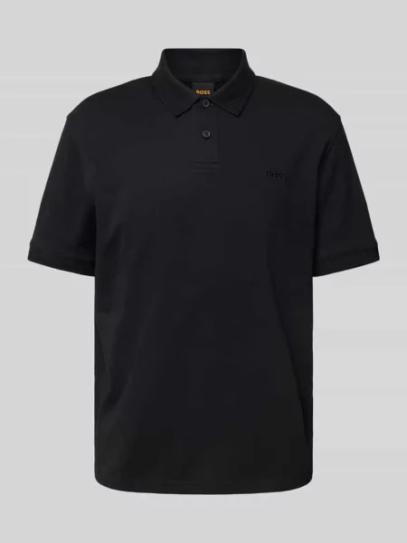Boss Koszulka Polo Z Dżerseju Pe schwarz czarna