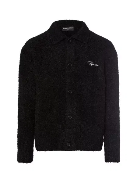 PEGADOR kardigan Signar Mężczyźni jednolity S czarny