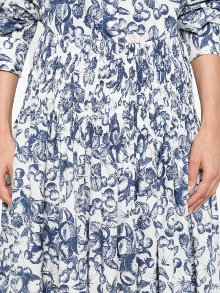 Fustă midi Maje cu imagine până la genunchi alb