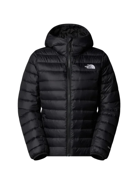 Páperová bunda The North Face s kapucňou čierna