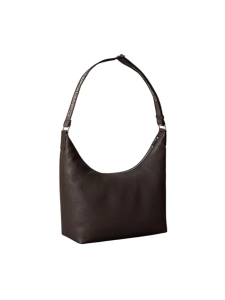 Calvin Klein torebka hobo z imitacji skóry brązowa
