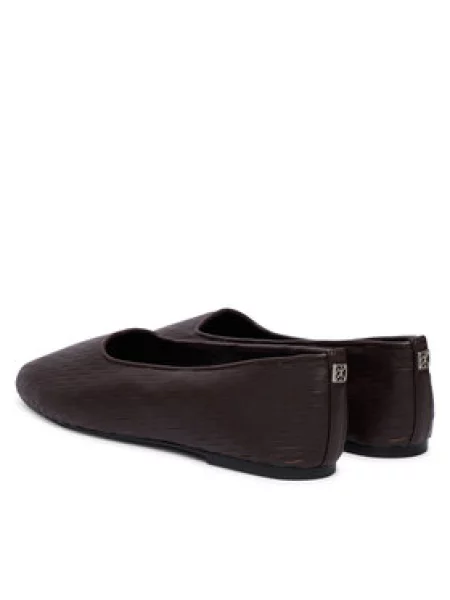 Calvin Klein Balerinke Oblique Ballerina Cut Lth Bordo rdeča