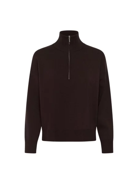 Dzianinowy sweter Part Two brązowy