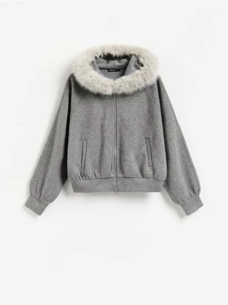 Reserved LADIES` JOGGING TOP gri-neutru gri