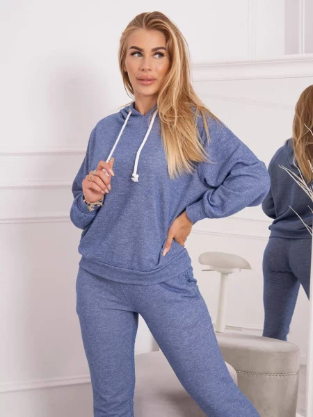 Bluza z kapturem Kesi niebieska