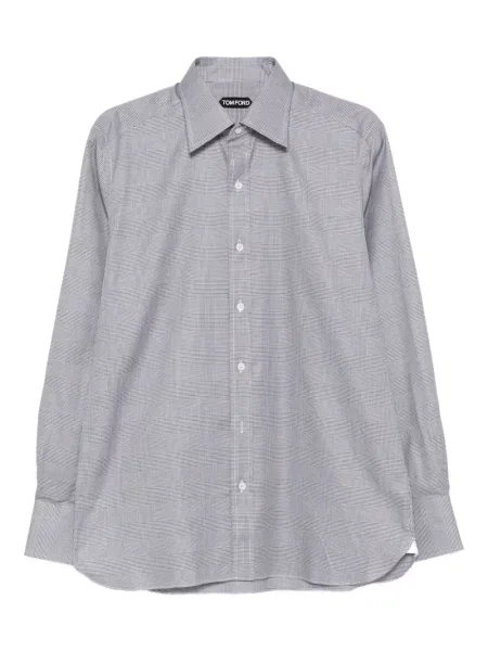 Kostkovaná košile Tom Ford černá