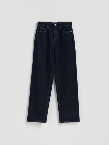 Reserved Jeansy regular granatowy
